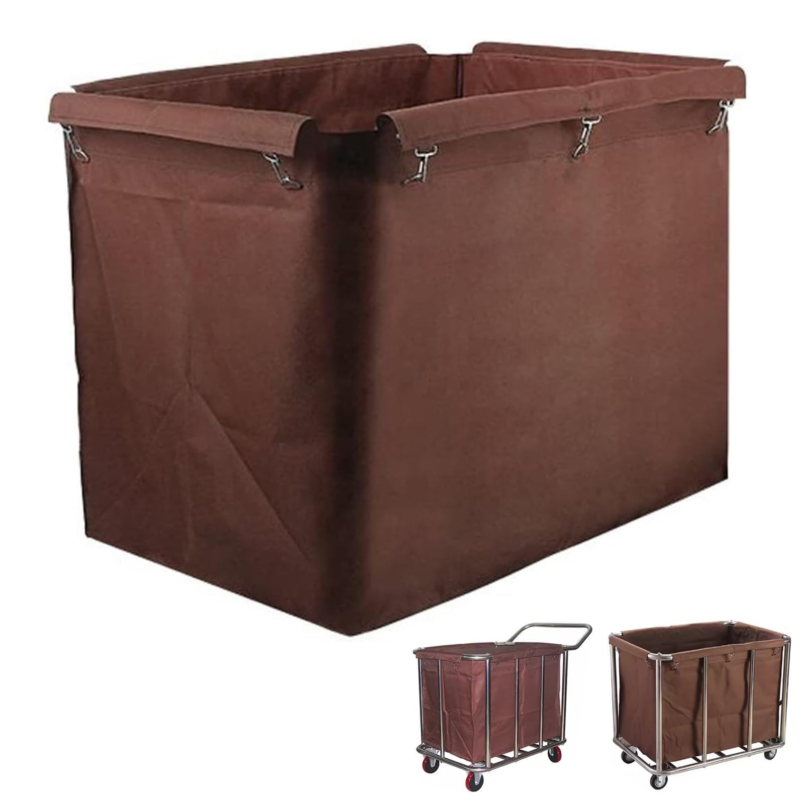 Lumouzhou Bruin Laundry Cart Liner Bag Oxford Cloth Multicolor 33X21x25in 400L(Bruin)