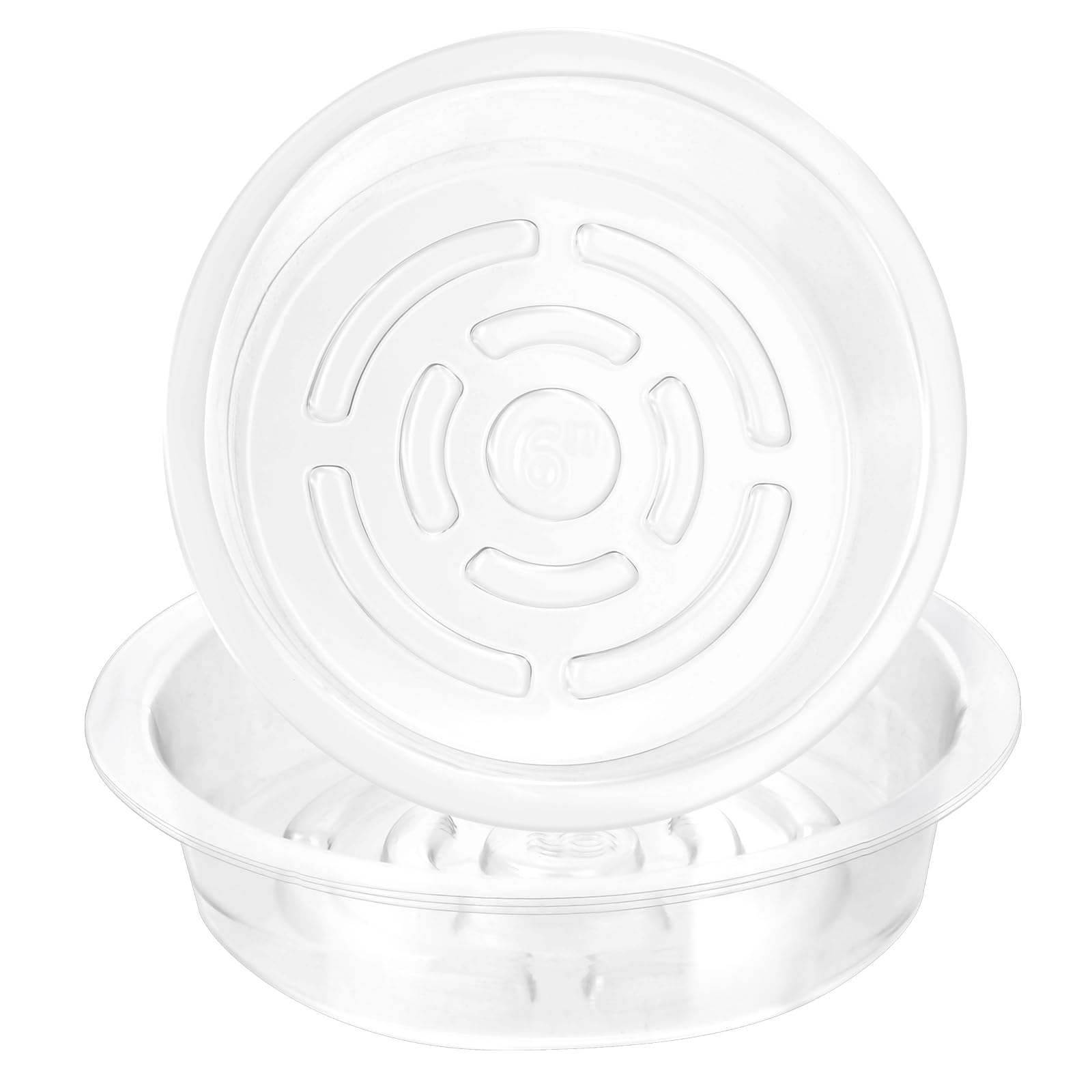 10 Pflanzen-Untersetzer Aus Kunststoff – Transparent, 13 Cm, Für Drinnen & Draußen