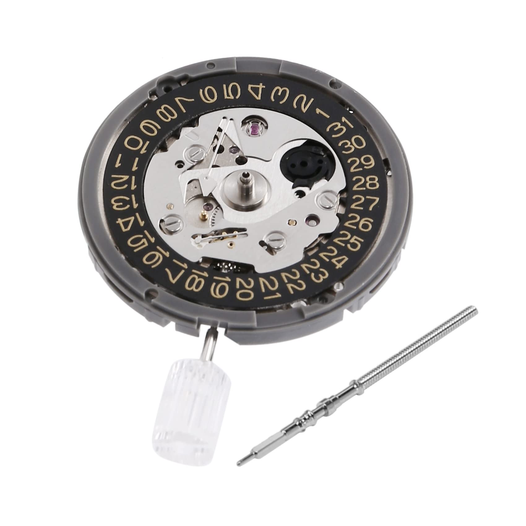 Für Japan NH35A Mechanisches Uhrwerk, 24 NH35, automatisch, 3,8 Stunden, goldfarben, silber, lunette en or
