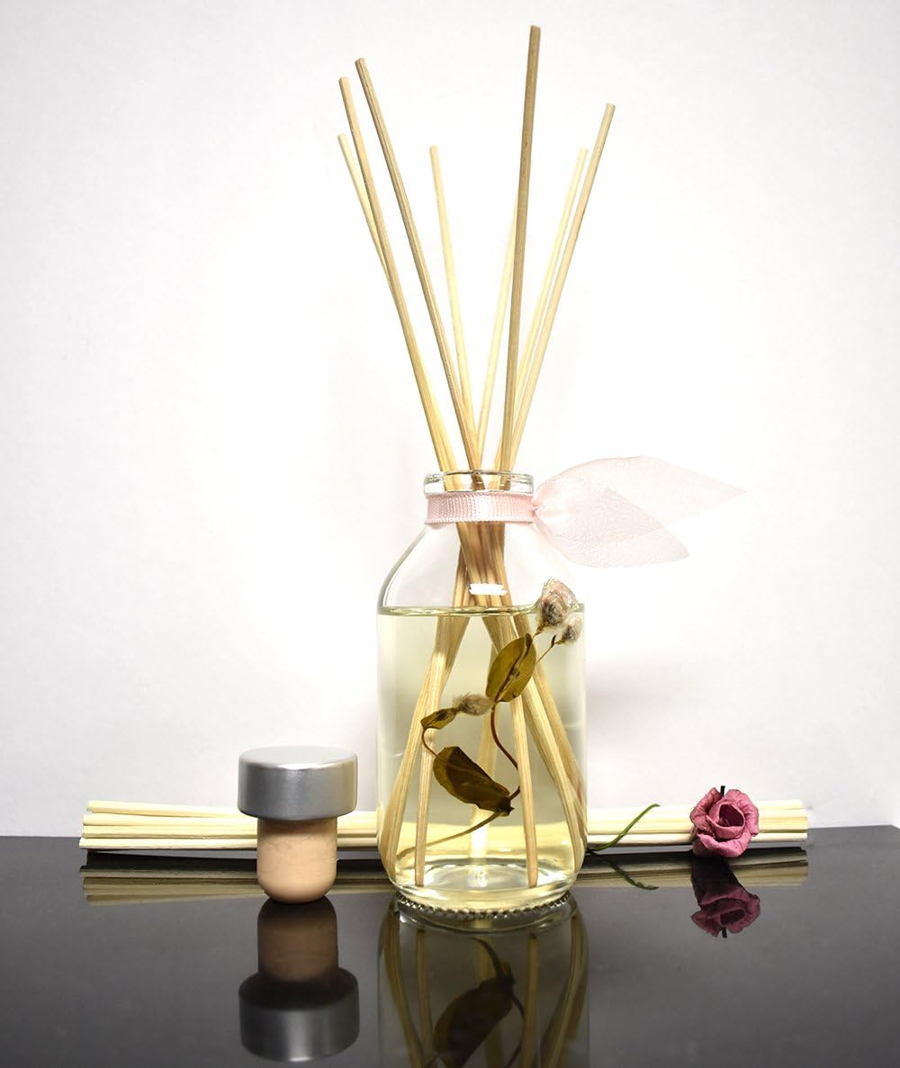 LOVSPA Pink Peony Reed Diffuser Refill, 4 oz, Bundle with Pink Peony Reed Diffuser Set - Made with Essential Oils in The USA
