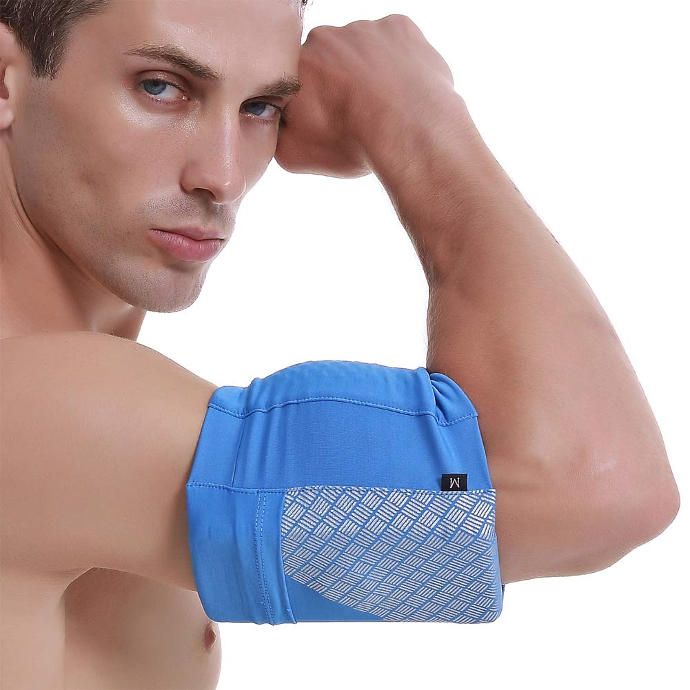 Universelles Sportarmband für alle Handys. Handy-Armband zum Laufen, Fitness und Fitnesstraining (iPhone X/8/7/6/Plus, Samsung Galaxy S9/S8/S7/S6/Edge/Plus & LG, Google & mehr), Blau, Größe M