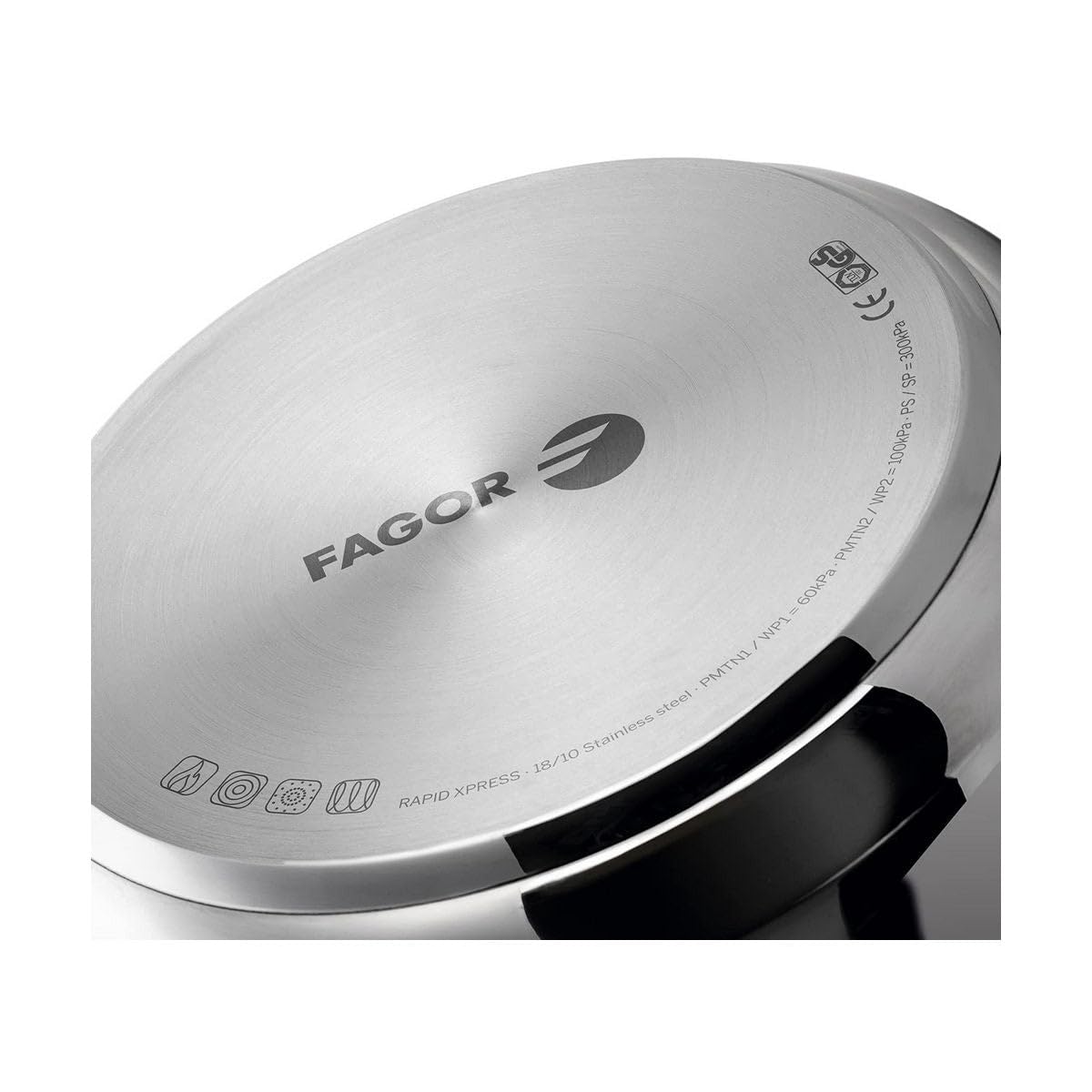 Rapid Xpress - Olla a presión de 4 litros, inducción, súper rápida, acero inoxidable 18/10, todo tipo de cocinas, parte inferior termodifusora, 2 niveles de presión, 5 sistemas de seguridad 5