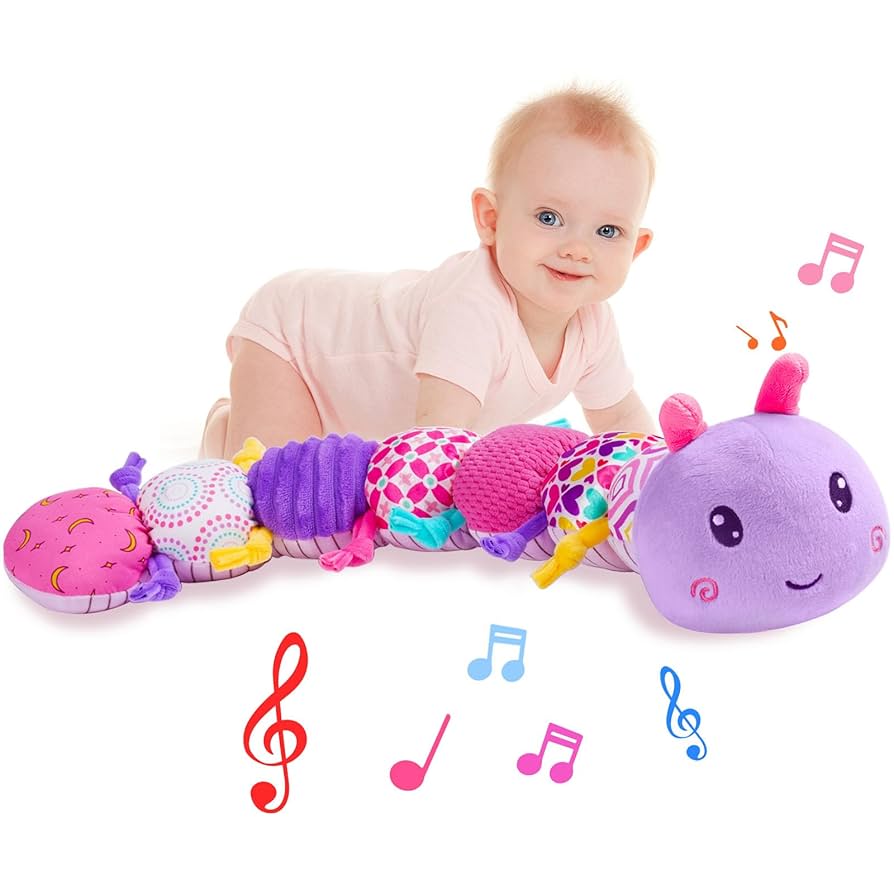 Jollybaby Multi-Sensory Musical Caterpillar Toy for Infant Girls
