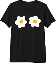Fried Eggs Shirt, Egg Boobs Bikini Tshirt Premium Tri-Blend T-Shirt