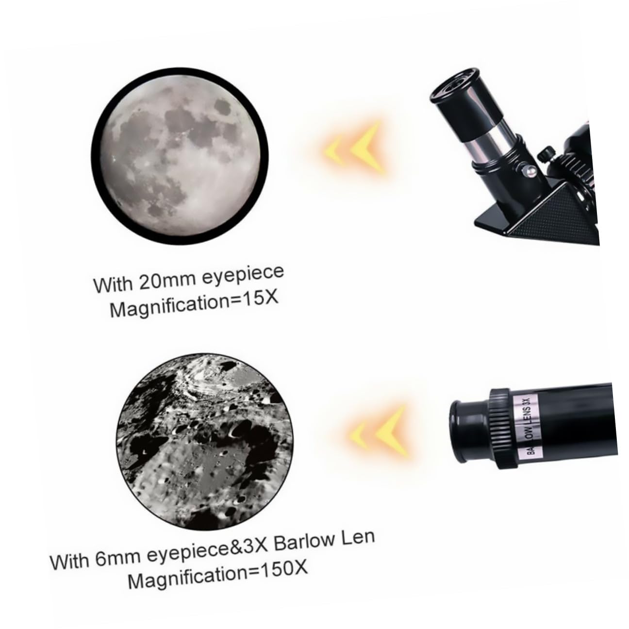 Telescopio Astronomico 150x 70mm e Clip con Treppiede per Telefono