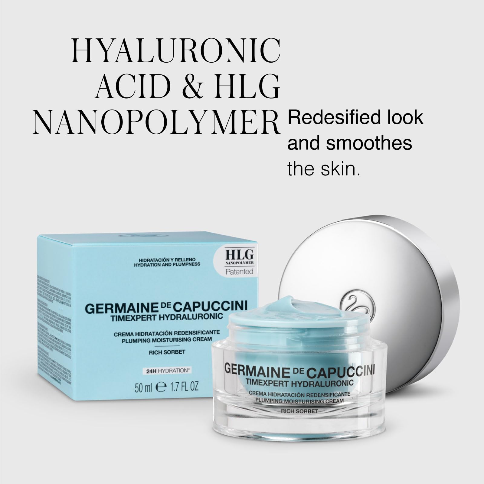 Germaine de Capuccini - Timexpert Hydraluronic I Hyaluronic Acid - Plumping Moisturising Cream Rich Sorbet I Anti-Aging Face Cream - Dehydrated, normal to dry skin - 1.70 oz