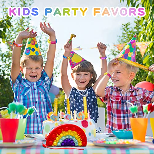 20 Pcs Push Pop Bracelet Fidget Toys,Multicolor Bubble Sensory Silicone Wristband For Kids & Adults Party Favors,Stress Relief Hand Finger Press Toy For Adhd,Ocd,Autism #TOP1