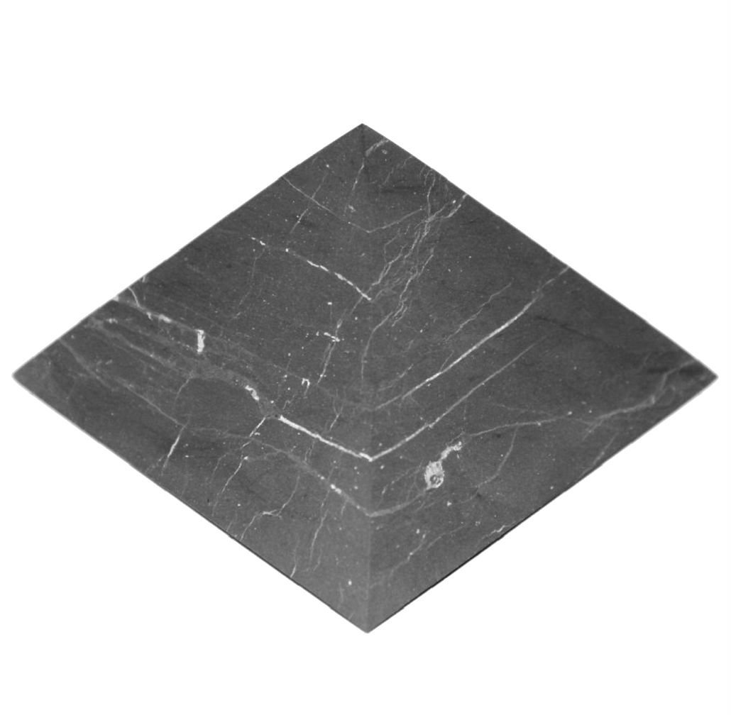 Karelian Heritage Shungite Pyramid for Personal Protection | Unpolished Shungite Stone Small Black Decor Pyramid 1.2 inches (3 cm) | Crystal Pyramid for Reiki Healing, Meditation, Balancing PN01
