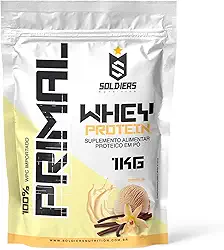 Whey Protein Primal 1Kg - Importado - Soldiers Nutrition Sabor:Baunilha