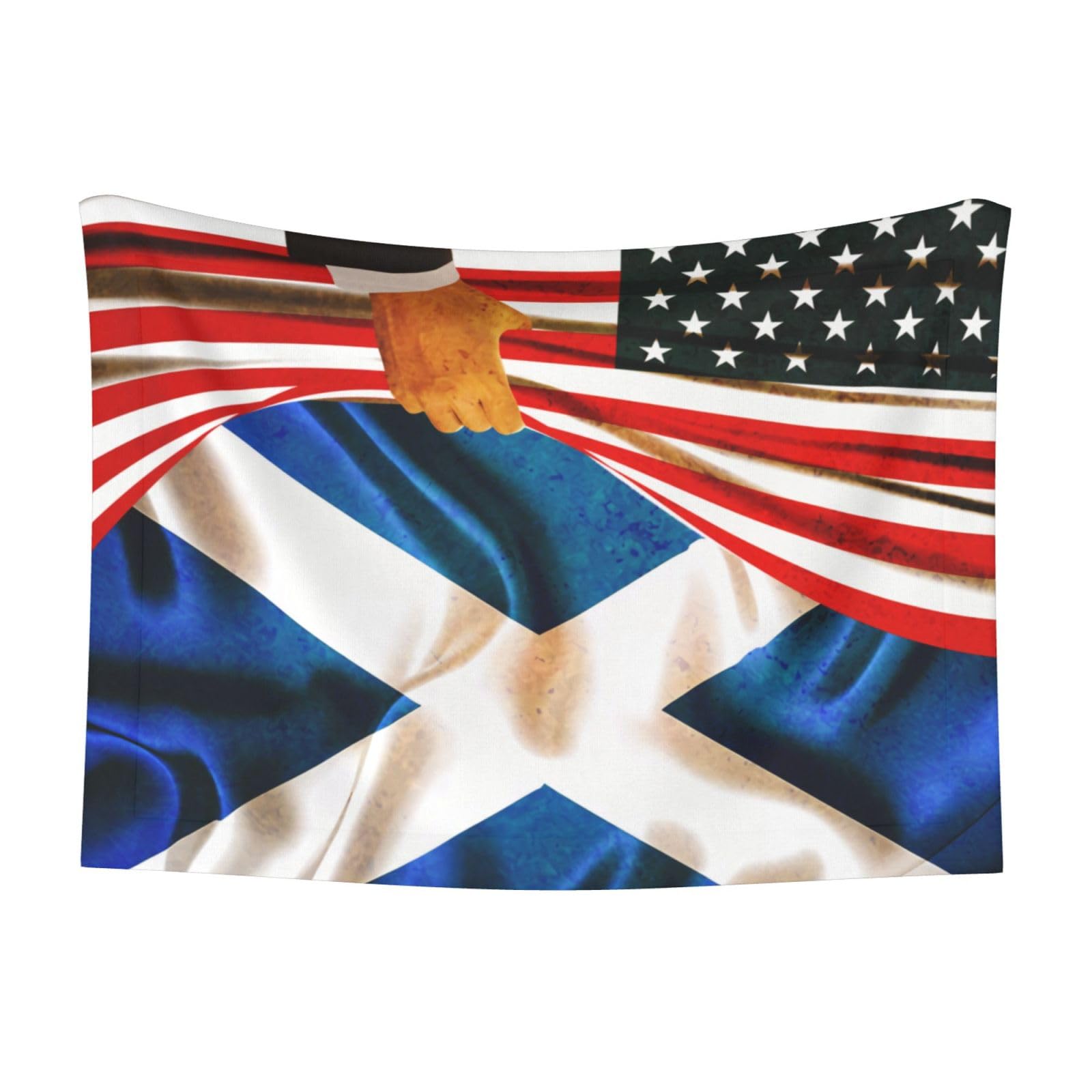 Dog Blankets for Dogs Large Vintage America and Scotland Scottish Flag 2 Blanket Washable Soft Pet Mat Throw Cover Small