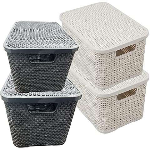 STORM TRADING GROUP Rattan Effect Storage Baskets Cover