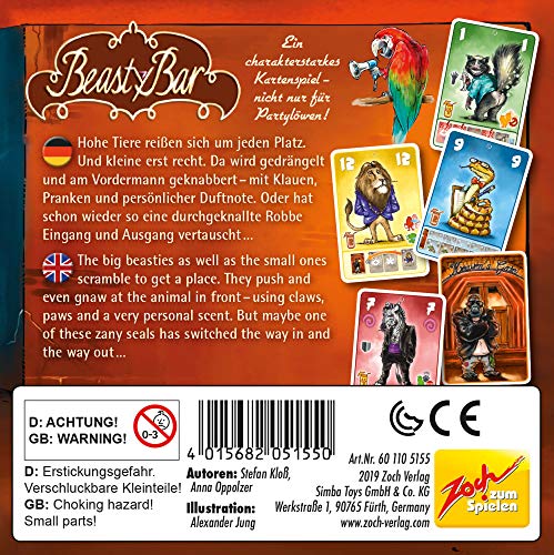 Zoch 601105155 Beasty Bar – Das bissige Kartenspiel, jetzt mit XXL-Karten in neuer Schachtelgröße, für 2 bis 4 Spieler… – Bild 3