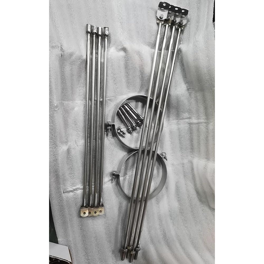 Soporte de tubo de chimenea, soportes de pared universales para estufa de leña, kit de soporte de techo de acero sólido resistente a la intemperie, solución de instalación duradera y fiable