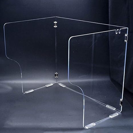 還元祭 透明アクリルパーテーション 折りたたみ式 窓あき コの字 3面タイプ 3mm厚 アクリル板 パーティション アクリルスタンド ソーシャルディスタンス 衝立 テーブル 仕切り パテーション パネル 窓付き 飛沫感染対策 Partition 600x600 期間限定送料無料