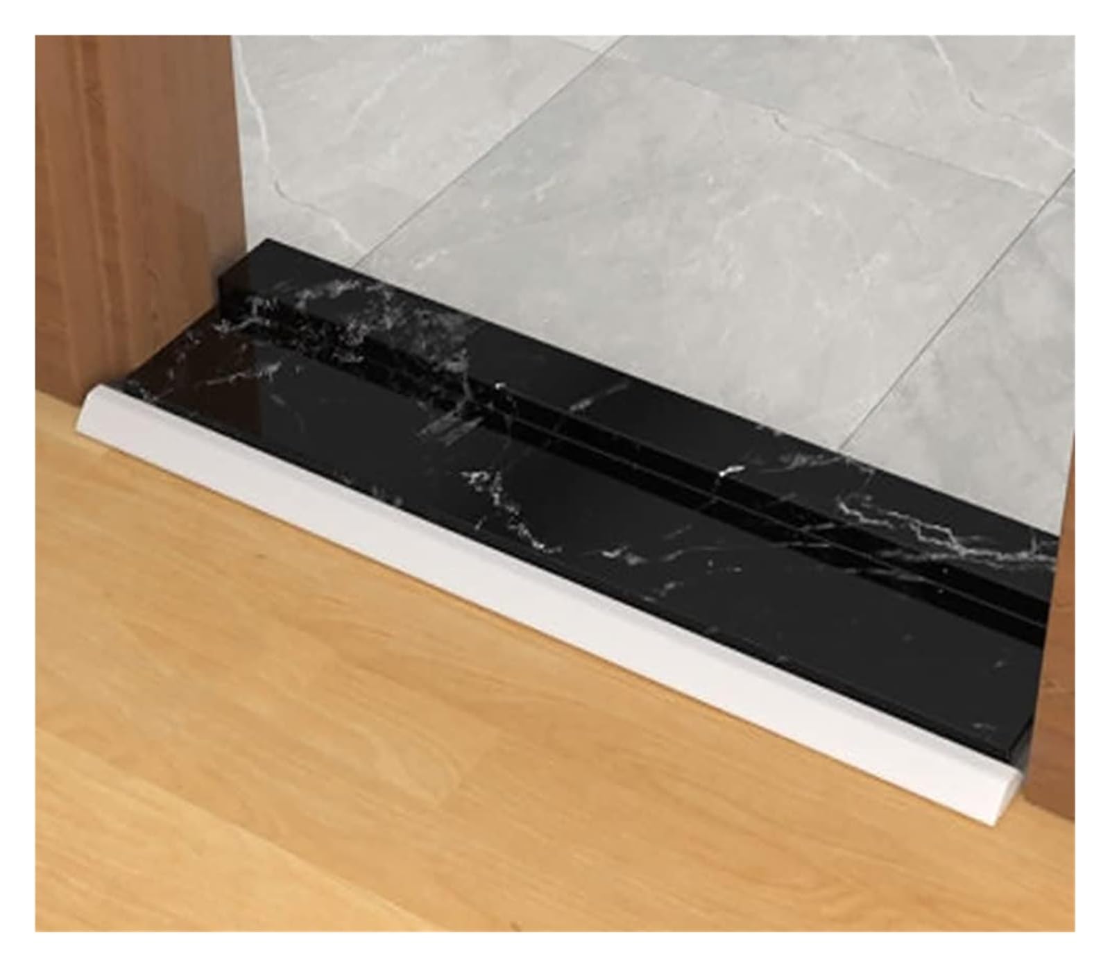 Barrera de tapón agua for baño, presa umbral ducha plegable, puerta habitación húmeda silicona, Ba inundación(10m/393 inch)