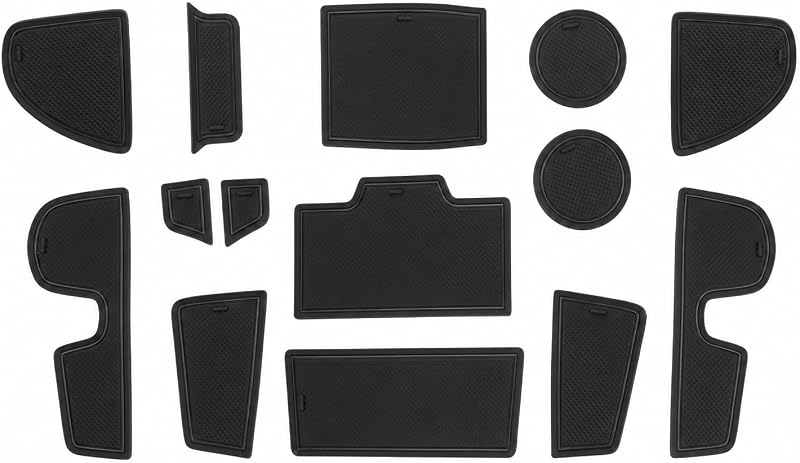 Kit de Tapetes de Borracha para Porta-Copos e Compartimentos das Portas CDEFG Compatível com Mazda CX-5 2026, 14 Peças