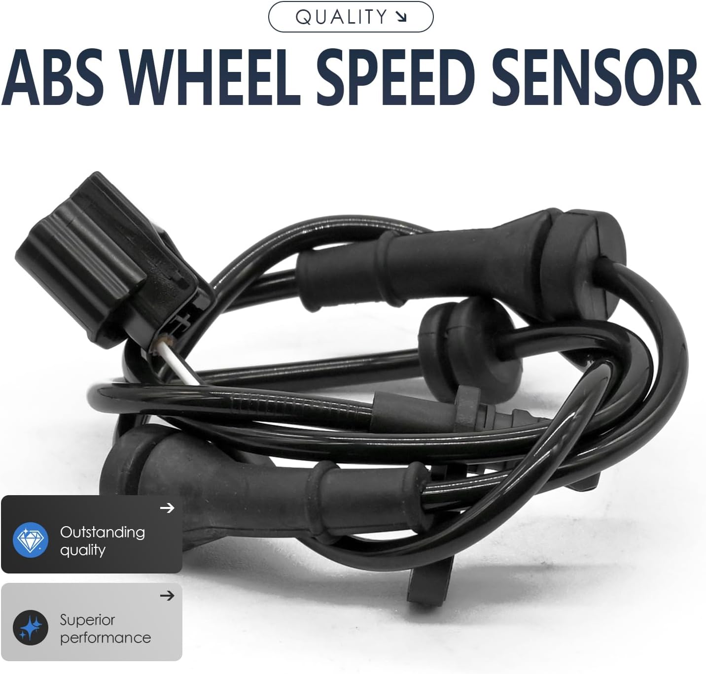 2PCS Rear Left and Right Abs Wheel Speed Sensor Compatible with Nissan Juke 479001KA0A 479011KA0A ALS2077 ALS2076 FWD 11 12 13 14 15 16 17 2011 2012 2013 2014 2015 2016 2017