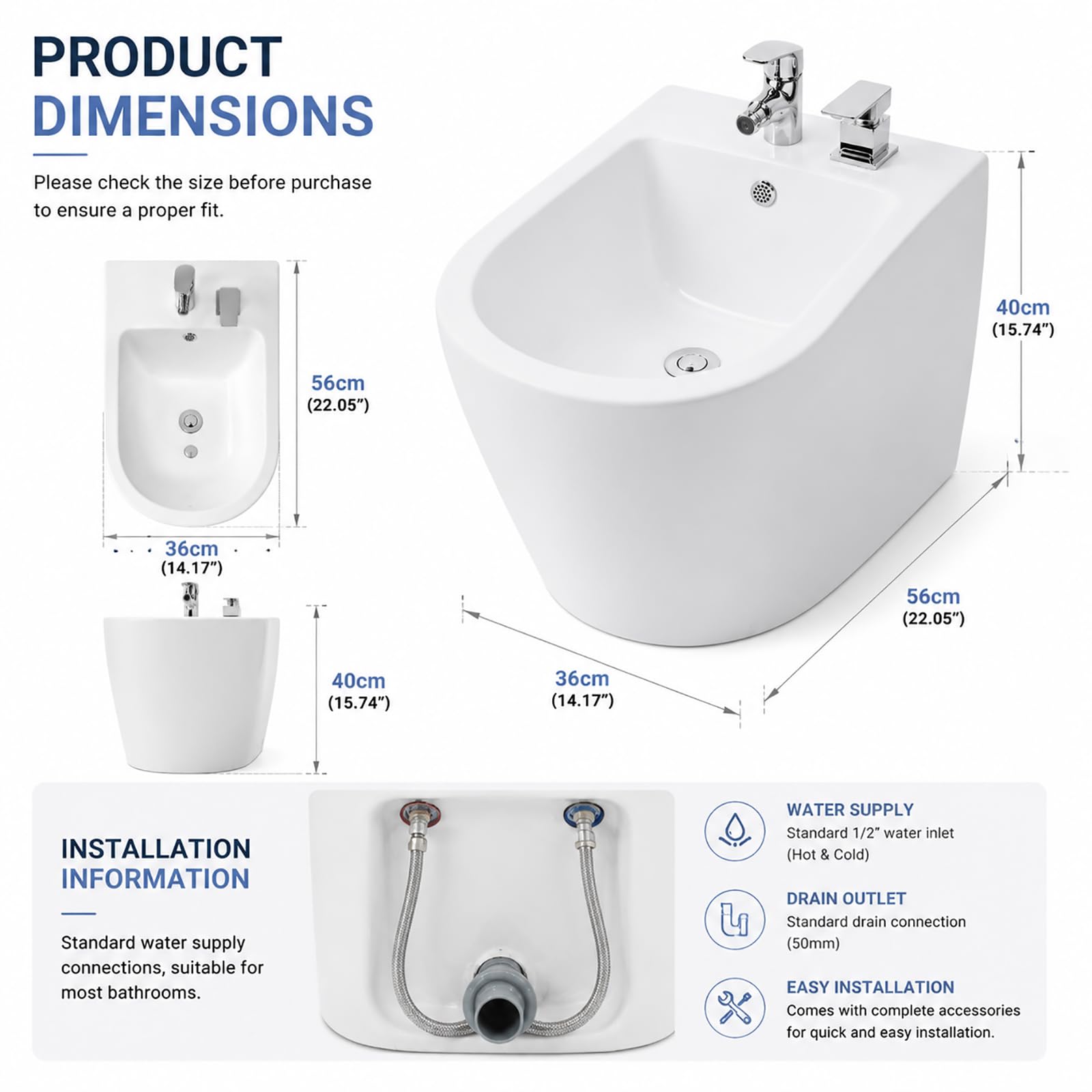 Ceramiczna Umywalka Do Wanny Nasiadowej Z Natryskiem Wody Skierowanym Do Góry, Bidet Do Higieny Osobistej Dla Kobiet, Pielęgnacja Krocza Po Porodzie, Wygodna Umywalka Do Łazienki W Domu