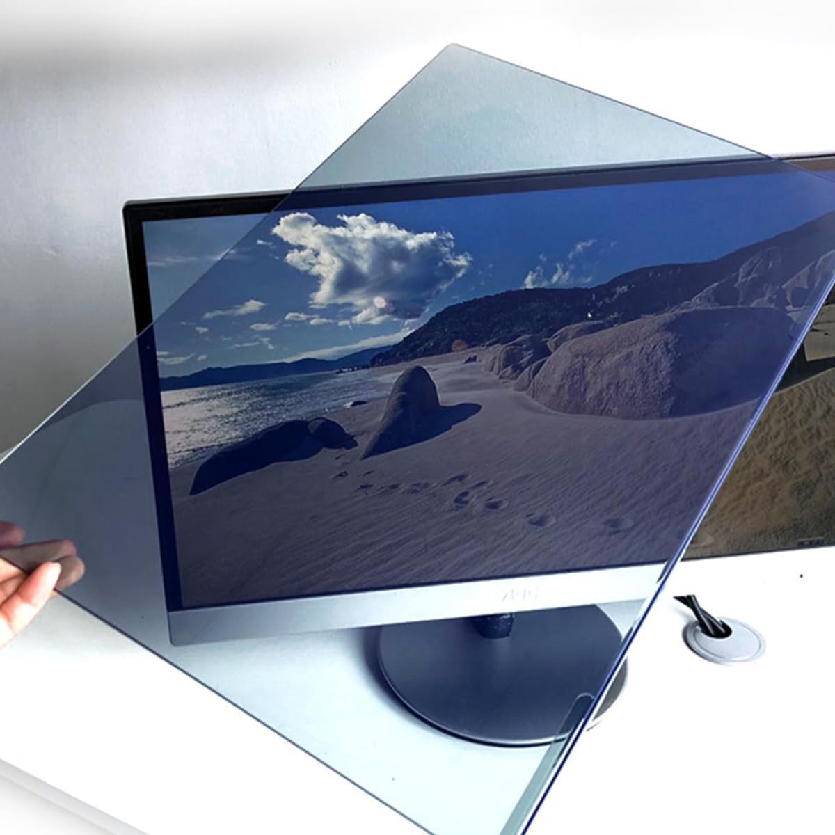 FUOYLOO Blue Light Screen Protector Film 19-inch Wide Anti-glare Laptop and Tv Display Filter for Eye Protection and Computer Monitor Use