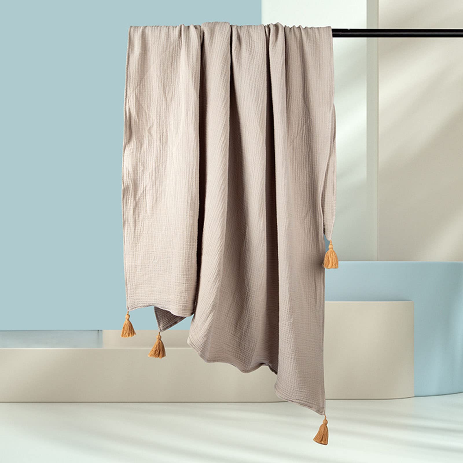 120x150cm Bambino Ricezione Coperta Morbido Cotone 4 Strati Mussola Garza di Cotone Solido Sacchetto Neonati Asciugamano Da Bagno Copertura Coperta Per Neonati Neonati