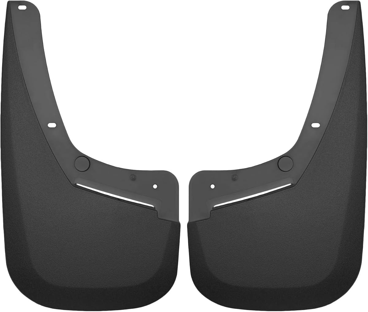 Husky Liners Custom Mud Guards | Fits 2019-2024 Dodge Ram 3500 w/Out OEM Factory Fender Flares | Rear Set, 2-pc Black - 59081
