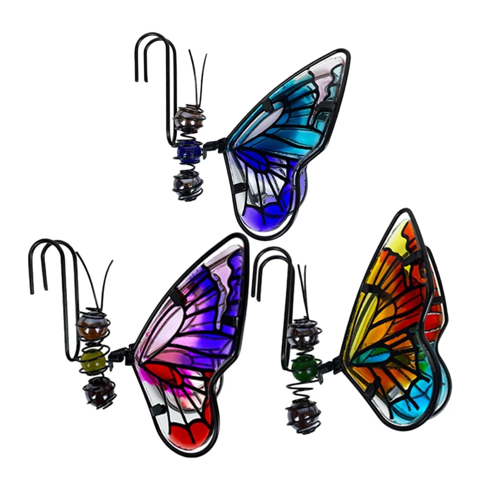 YUSUZH 3 Pcs Butterfly Ornament Garden Decoration for Garden Fence Decor