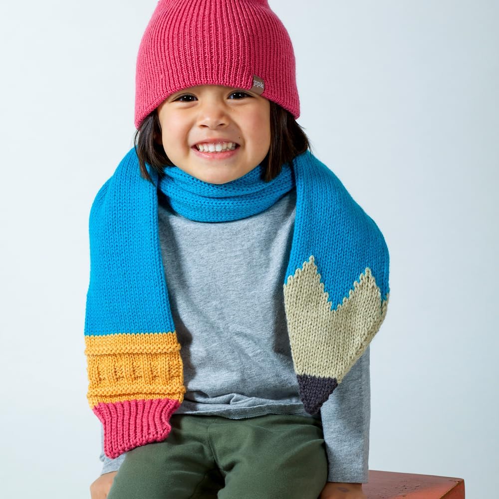 Childrens' Soft Warm Double -Knit Scarf - Pencil- Shaped (Kids Age 3-8 years, Unisex) Premium Quality, Unique Design - Image 3