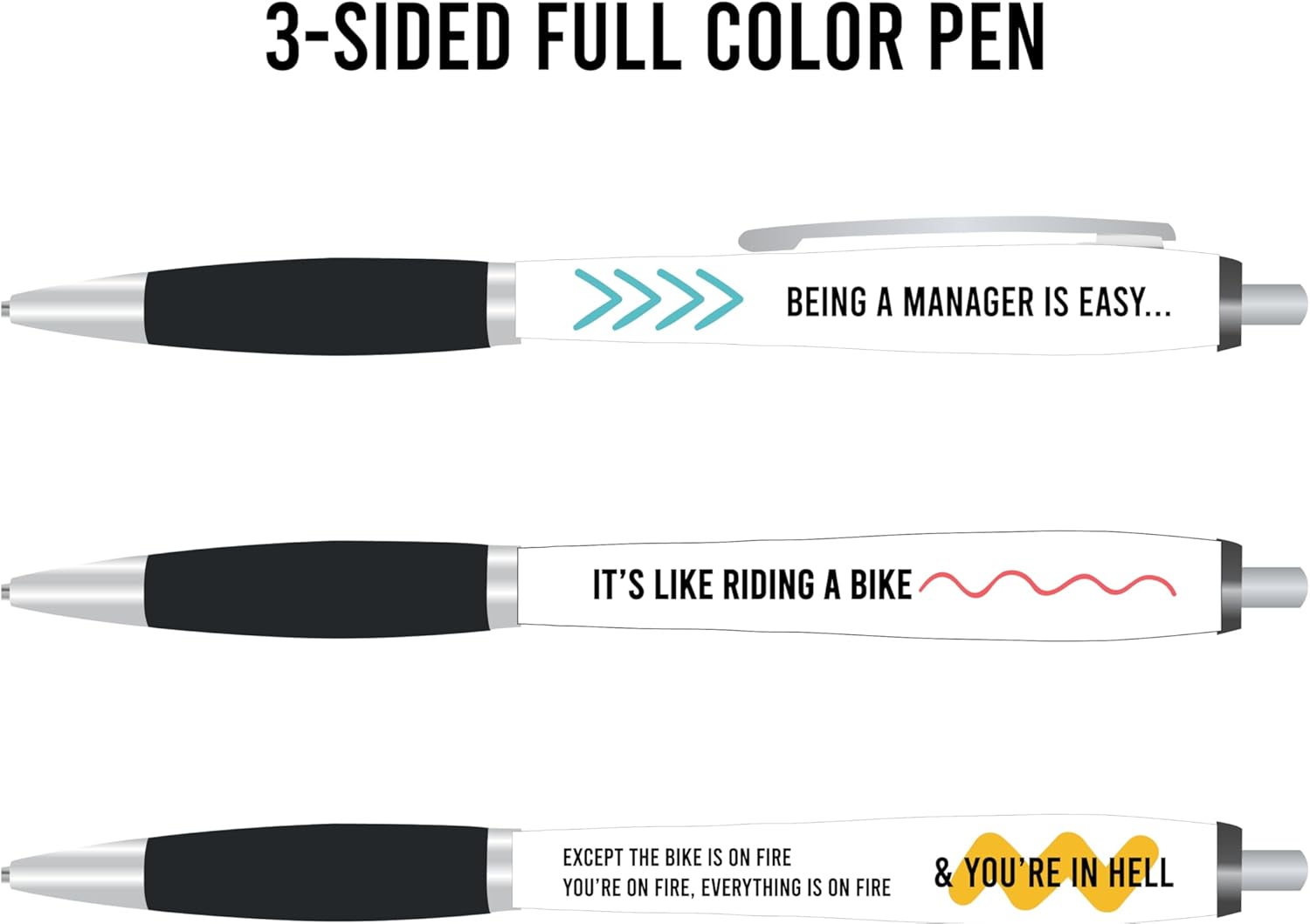 ANINKABOVE Chaos Coordinator Gifts - Funny Manager Pen 5 Pack – Snarky Ballpoint Pens– Sarcastic Office Gift for Manager – Motivational Pen Set - Image 7