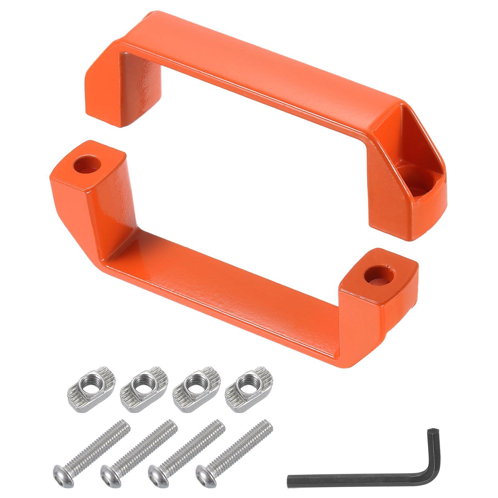 Tiradores rectangulares uxcell de aluminio naranja para muebles