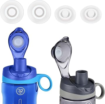 Replacement Leak Stoppers Compatible with Pogo Water Bottle 32oz and 40oz Bottles, 4-Pack, White
