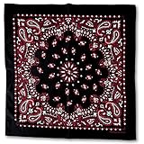 The Peacock Crew Black Gothic Bandana for Men and Women in Premium Soft Cotton Paisley Scarf Gift Kraft Pack
