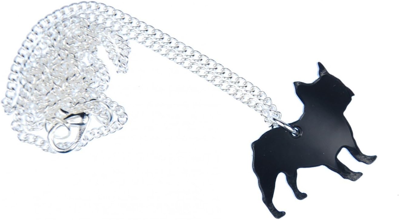 Miniblings Pug Necklace 45Cm Dog French Pet Frenchie Bulldog Animal