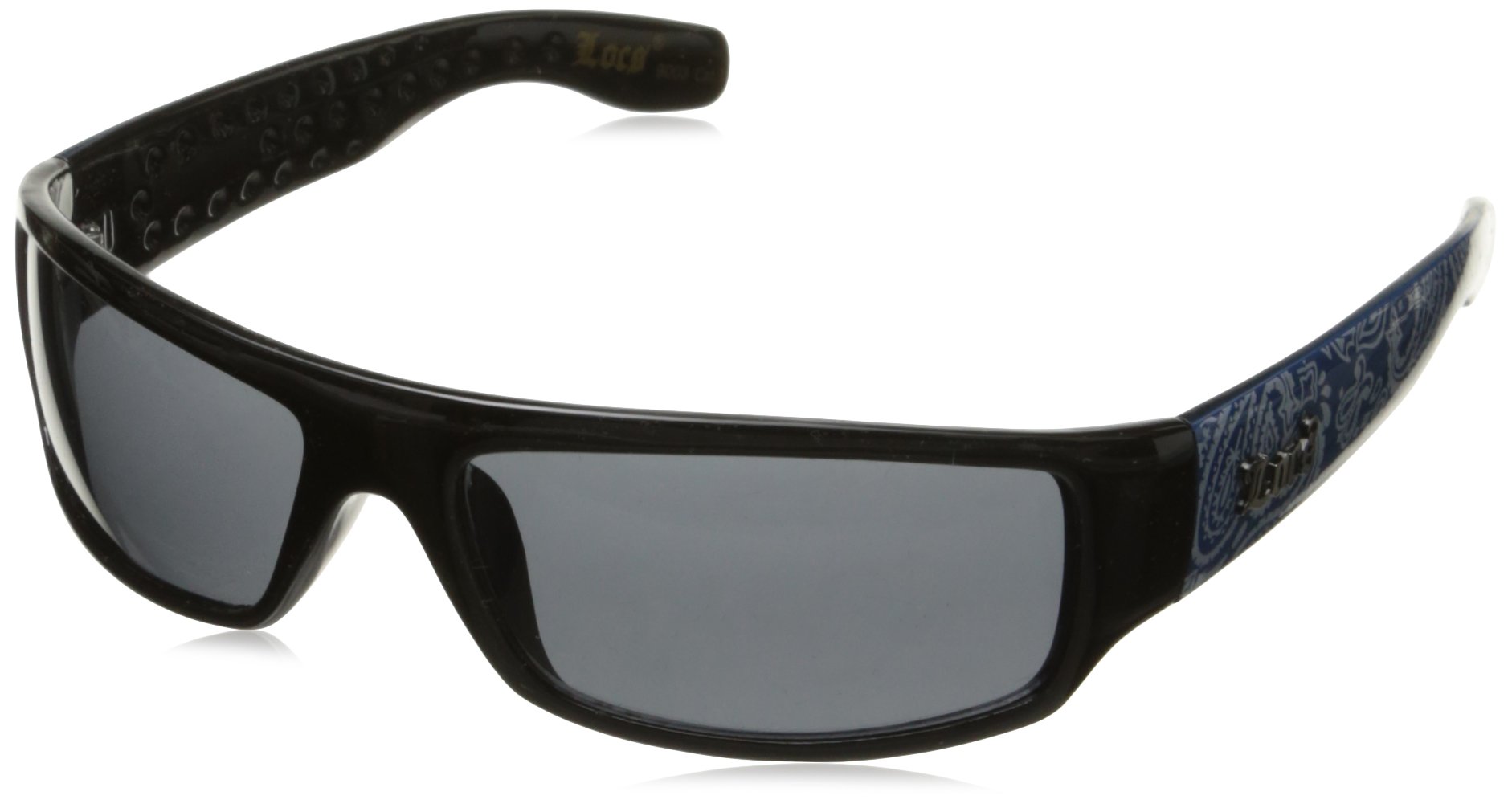 Locs Dark Lens Original Gangsta Shades Hardcore Men's Sunglasses - Blue Banda...