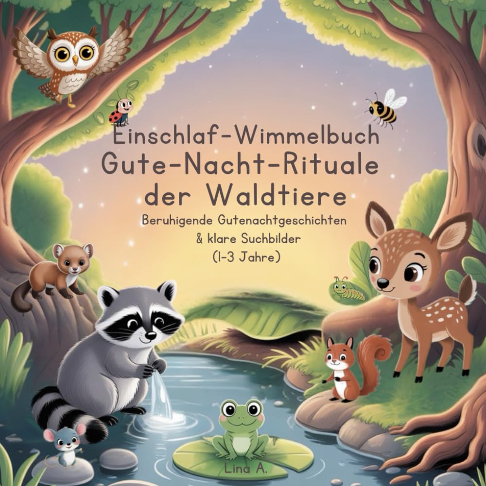 Einschlaf-Wimmelbuch Gute-Nacht-Rituale der Waldtiere: Beruhigende Gutenachtgeschichten & klare Suchbilder (1–3 Jahre) (Die Einschlaf-Wimmelbuch-Serie: Die Waldtierfreunde)