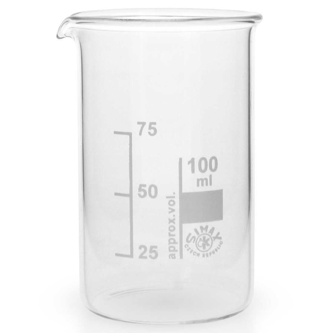 20x Becherglas 100ml aus hitzefestem Borosilikatglas, Hohe Form