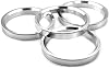 DCVAMOUS Alloy Aluminum Hub Centric Rings 125 to 117, Set of 4 - Performance Spigot Hubrings fit 117mm Vehicle Hub and 125mm Wheel Center Bore Compatible with Chevrolet GMC 8 Lug Trucks