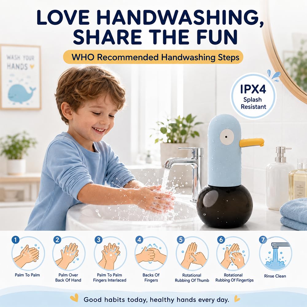 400ml Dispenser Sapone Automatico con Sensore a infrarossi, Blu