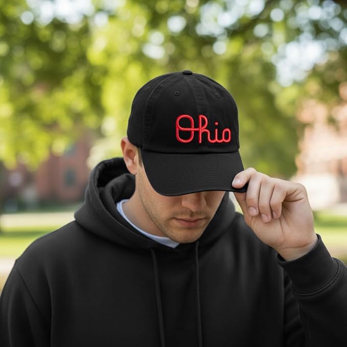 Gorra ajustable Ohio State University con correa de tela, adulto miniatura 5