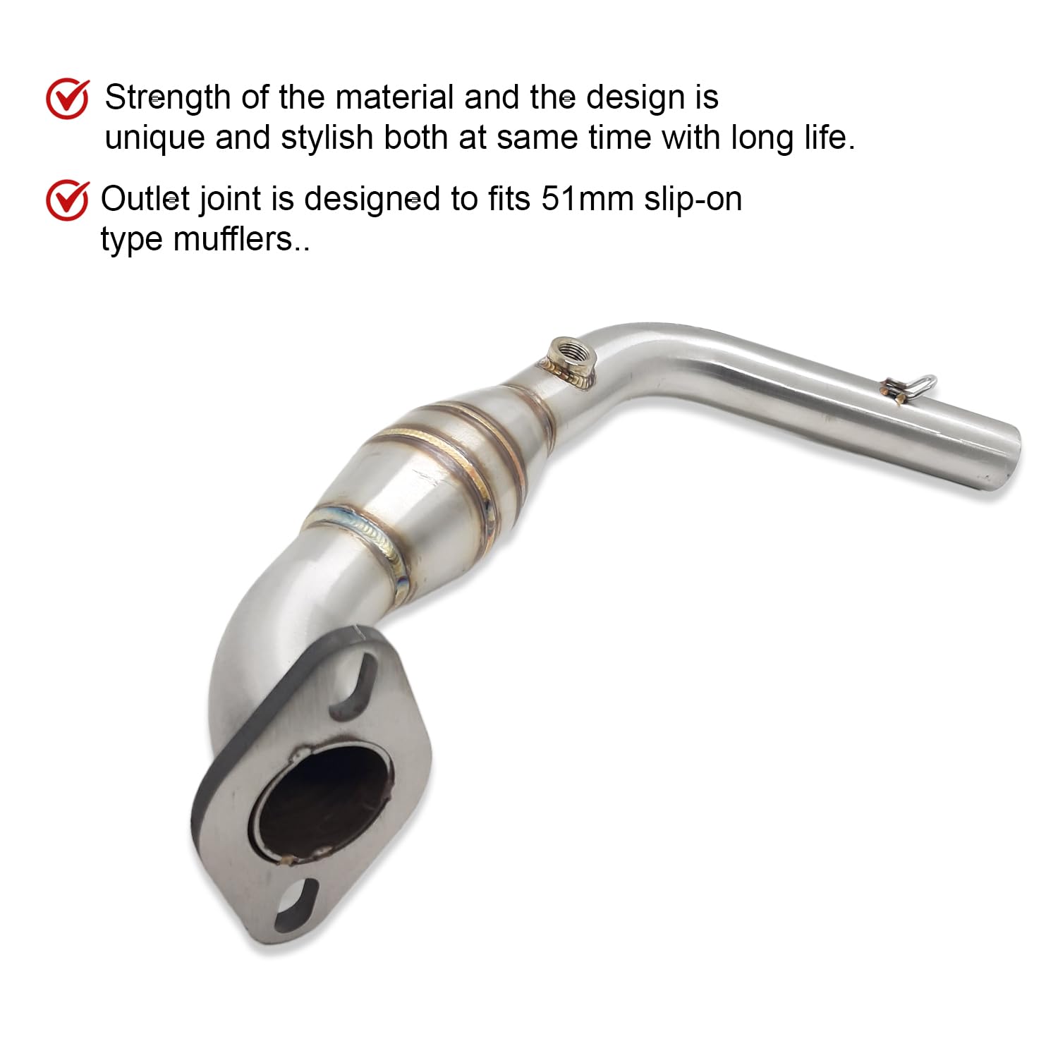 R15 V6 Bend Pipe Exhaust Link Pipe Stainless Steel Motorcycle