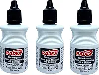 3 Tinta Para Carimbo Alto Rendimento Escolar Escritório 40ml