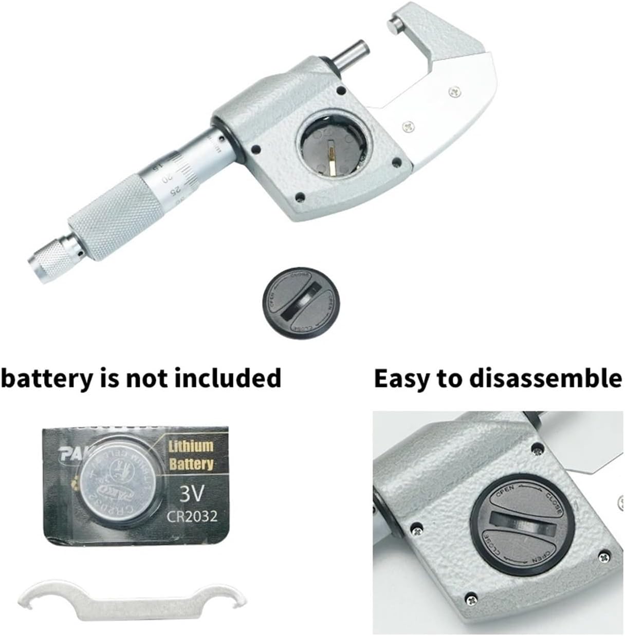 0～25mm ミクロンデジタル外側マイクロメーター 0.001mm LCD電子厚さマイクロメーターゲージ 低エラー、高速応答  0-25/25-50/50-75/100 mm ミクロンデジタル外側マイクロメーター電子マイクロメーターゲージ 0.001 mm キ 送料無料】  マイクロメーター 0.01mm 25mm 厚み ...