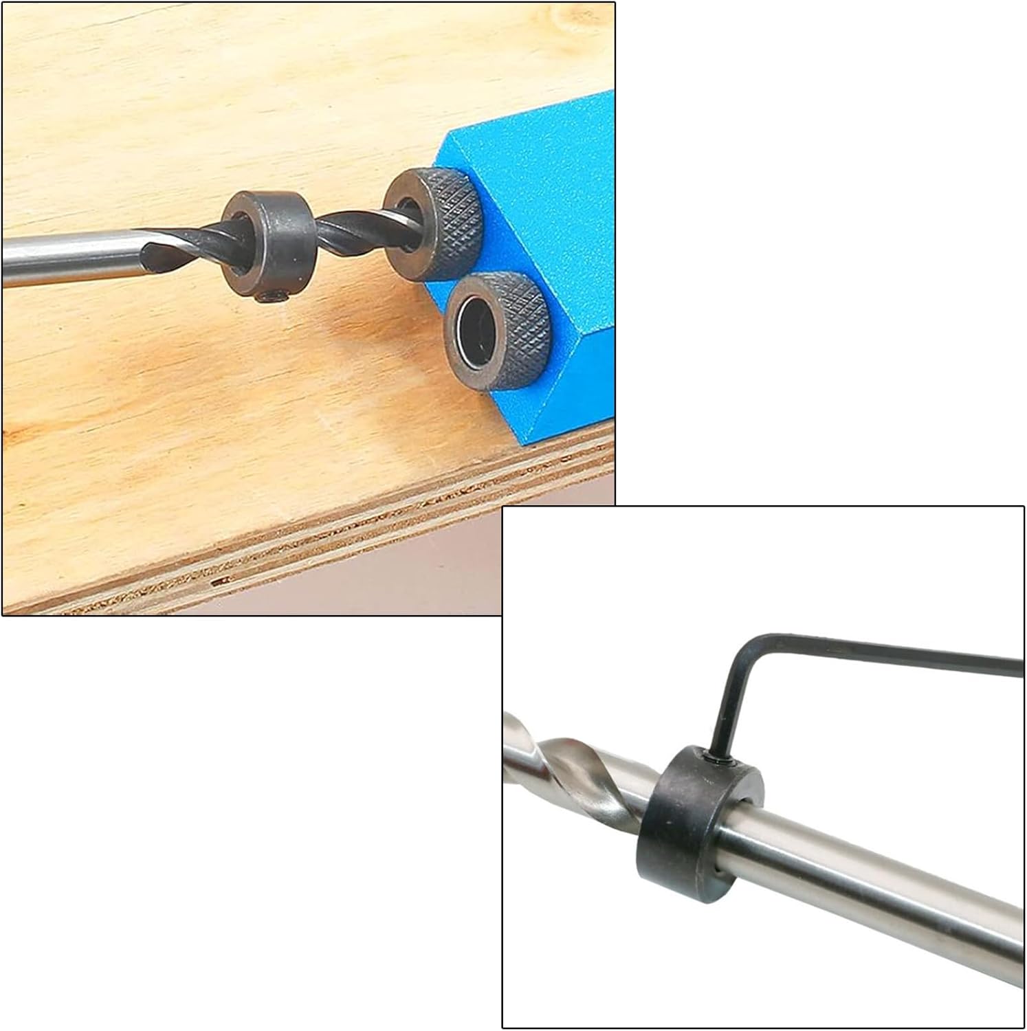 15 Degree Pocket Hole Screw Jig Dowel Drill Joinery Kit Positioner Locator Tool Carpenters Wood Woodwork Guides Joint Angle Tool Carpentry Locator Craft DIY WoodWorking Wood 15Pcs