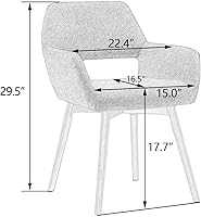 Vista 2 de Sillas modernas para comedor con patas de madera maciza, para sala, comedor