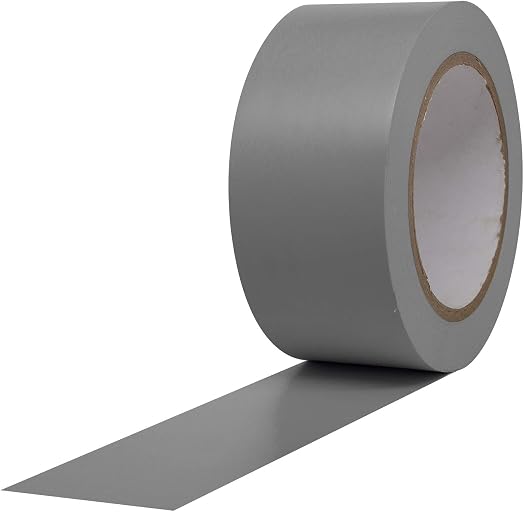 ProTapes Pro 50 Premium Vinyl Safety Marking and Dance Floor Splicing Tape, 6 mils Thick, 36 yds Length x 2" Width, Grey (Pack of 1)