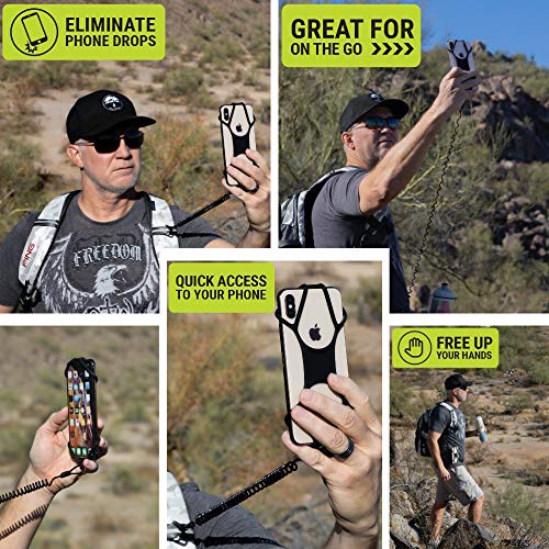 Gear Beast Rugged Lanyard Phone Holder - Coiled Strap Carabiner For Outdoors, Hiking, Travel - Compatible With Iphone 11, 12, X #TOP2