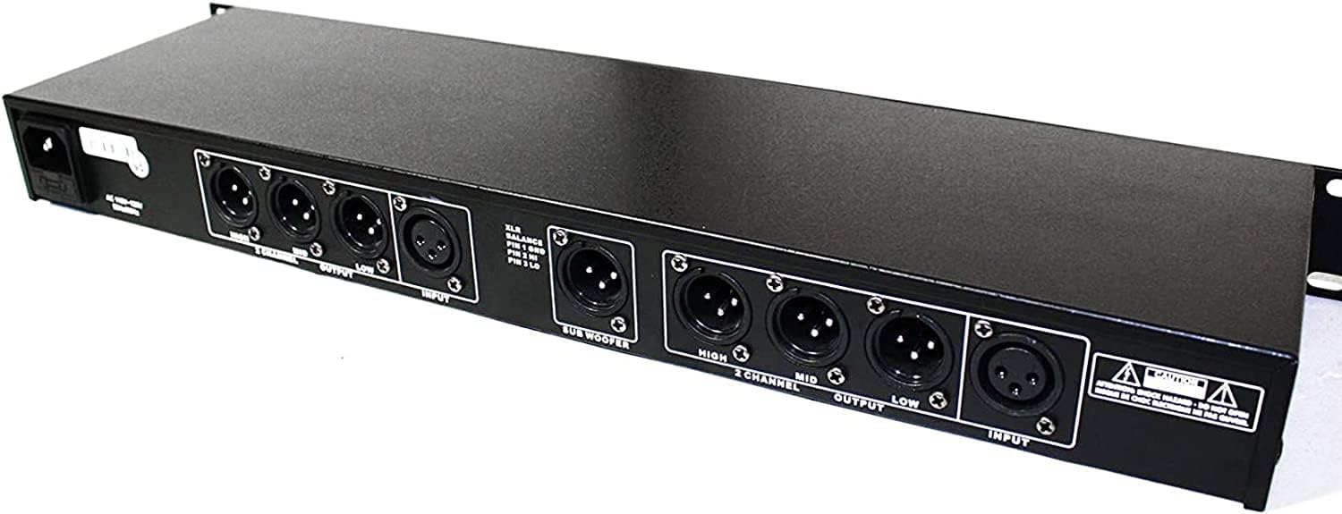 Wara view of the EMB Professional EBX9Series Digital Crossover with XLR inputs and outputs