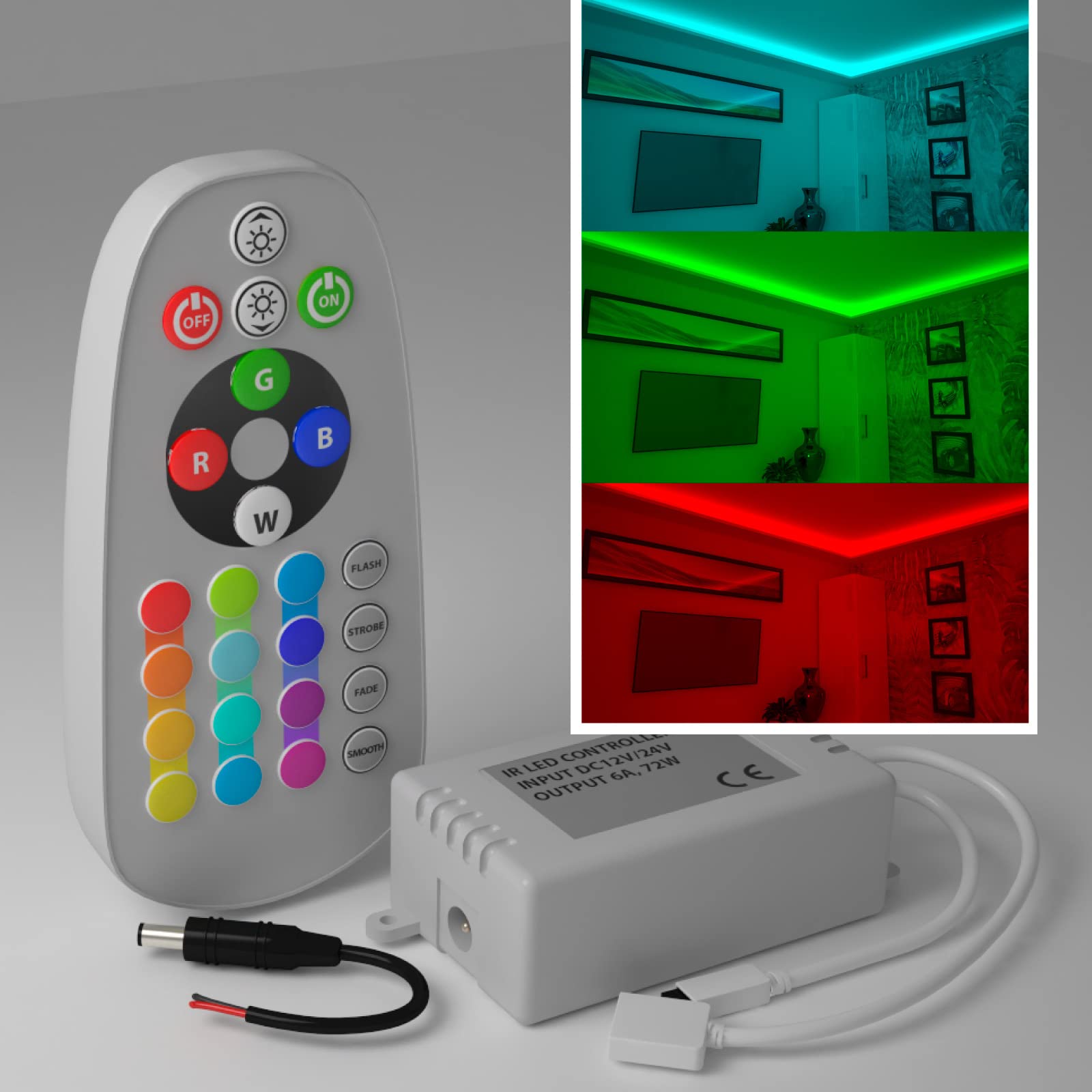 Controller IR Per Strisce LED RGB - Telecomando 24 Tasti - Foto 9