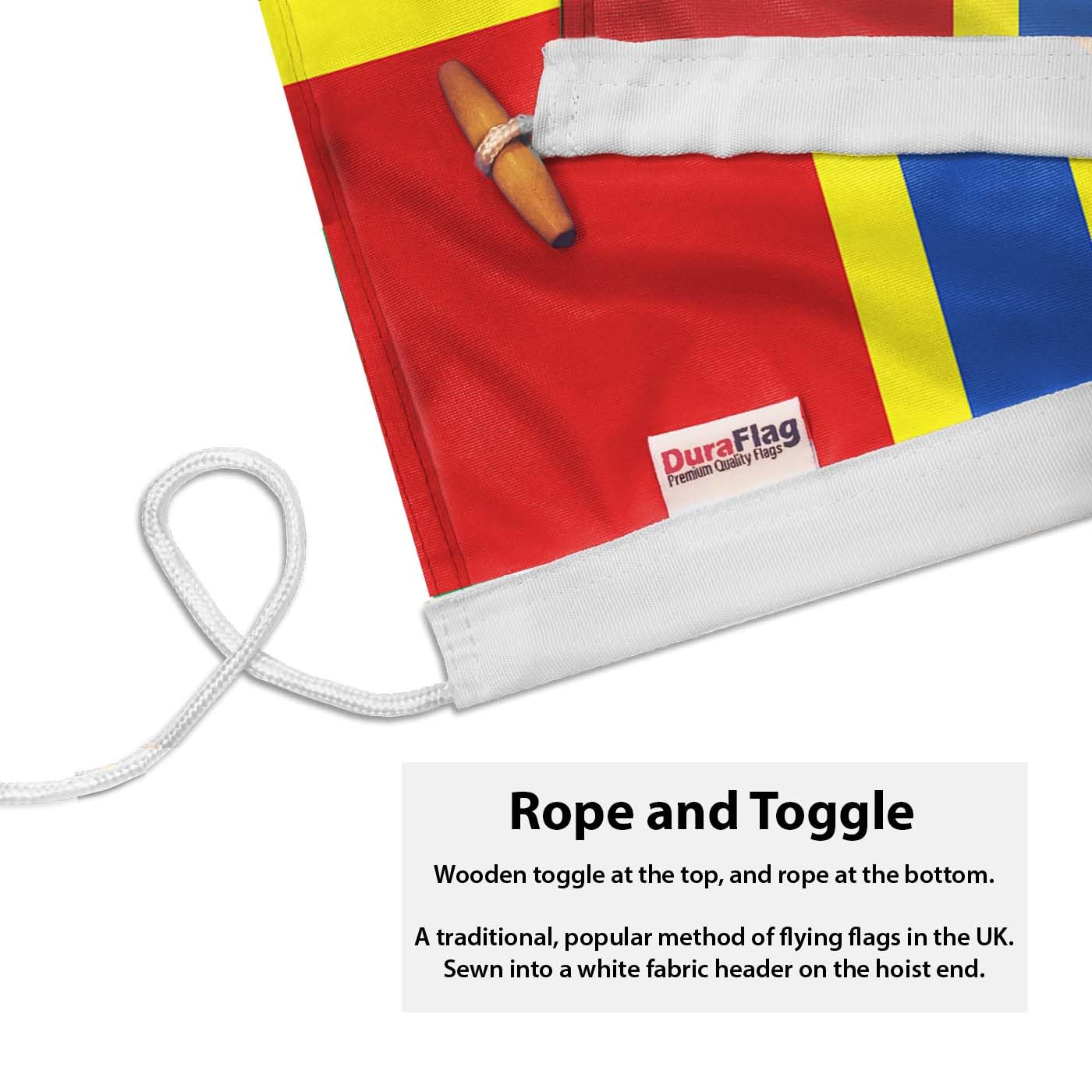 DuraFlag Orkney New 3ft x 2ft with Rope and Toggled - Premium Quality 3x2ft (90x60cm) Flags, 3ft x 2ft (90cm x 60cm) - Image 2