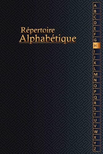 Répertoire Alphabétique: A5 Carnet en ordre alphabétique de A-Z avec repères