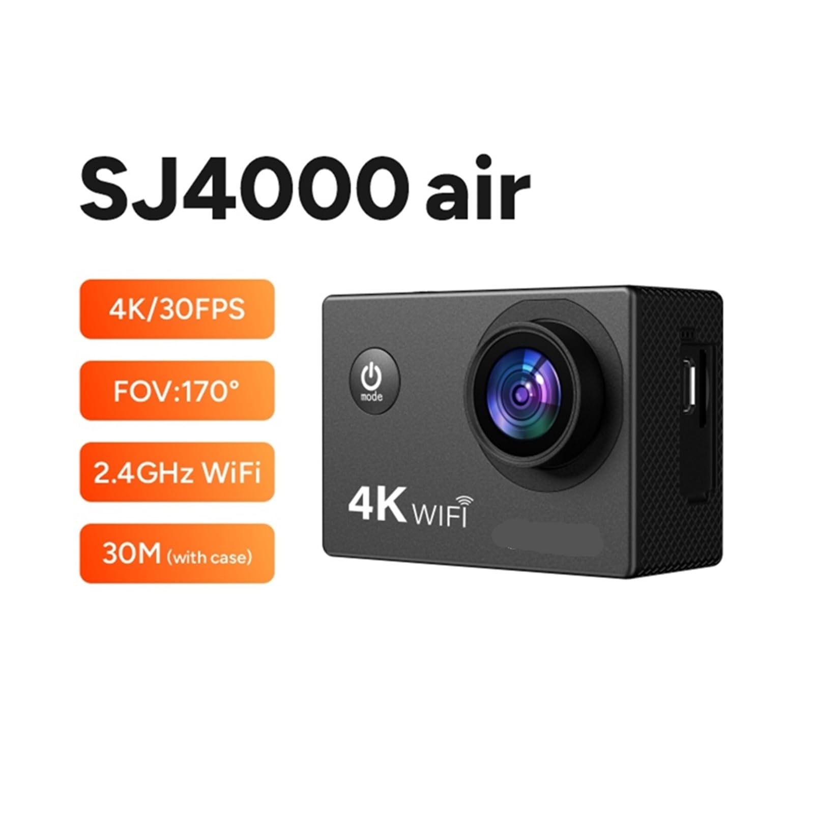 SJ4000 Air Action Camera con video 4K 30M impermeabile 2.4G WiFi Sport Cam bicicletta moto